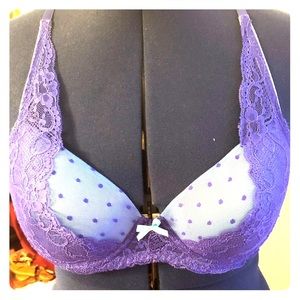 Racerback bra with lace detail